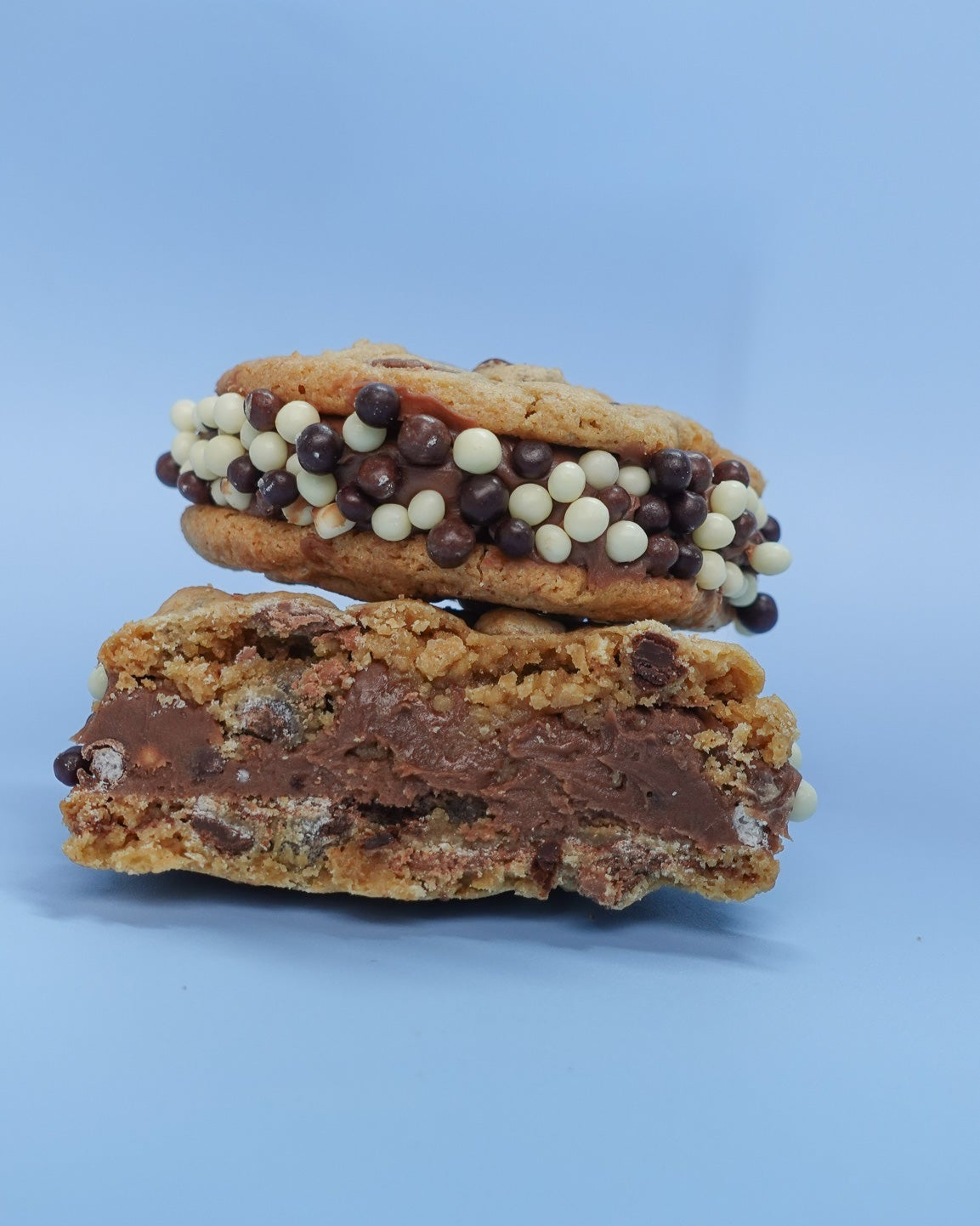 Cookie Sandwich - Chocolate Ganache & Chocolate Wafer Balls