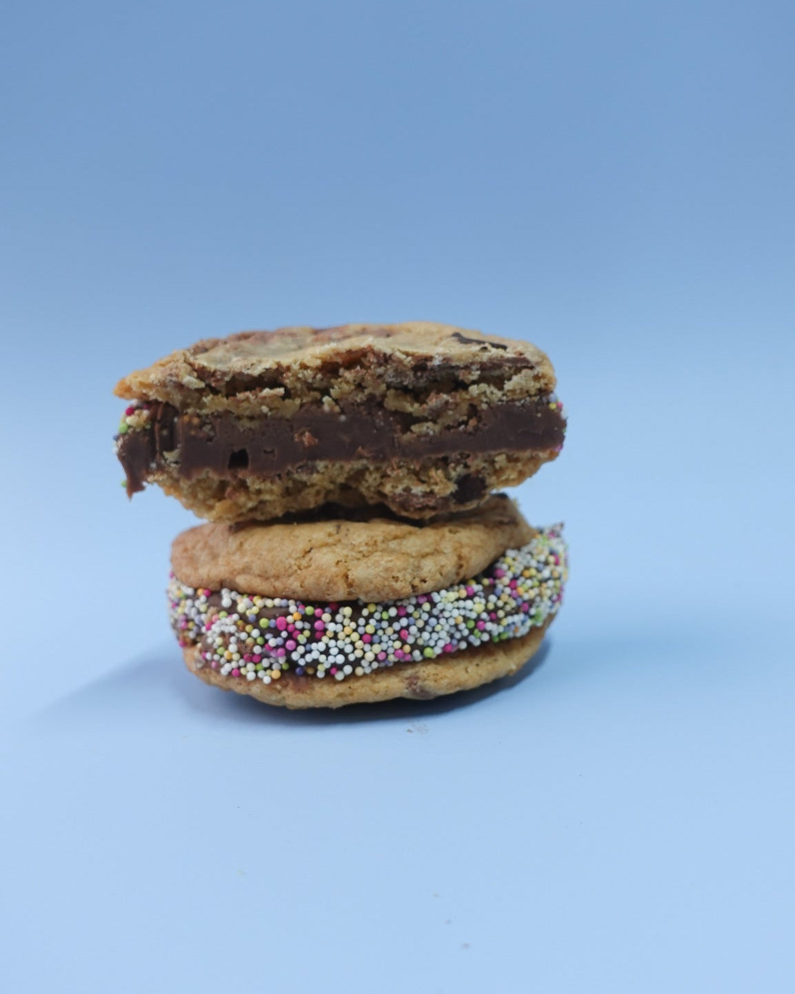 Cookie Sandwich - Chocolate Ganache Cookie Sandwich with 100s & 1000s