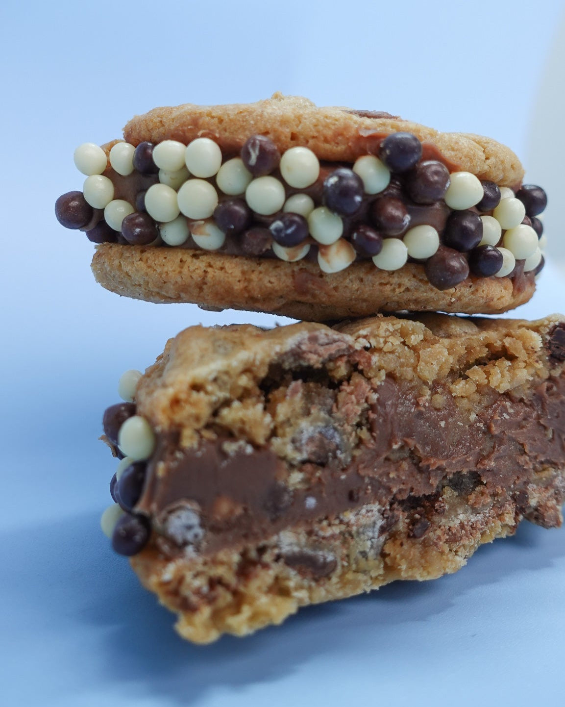 Cookie Sandwich - Chocolate Ganache & Chocolate Wafer Balls